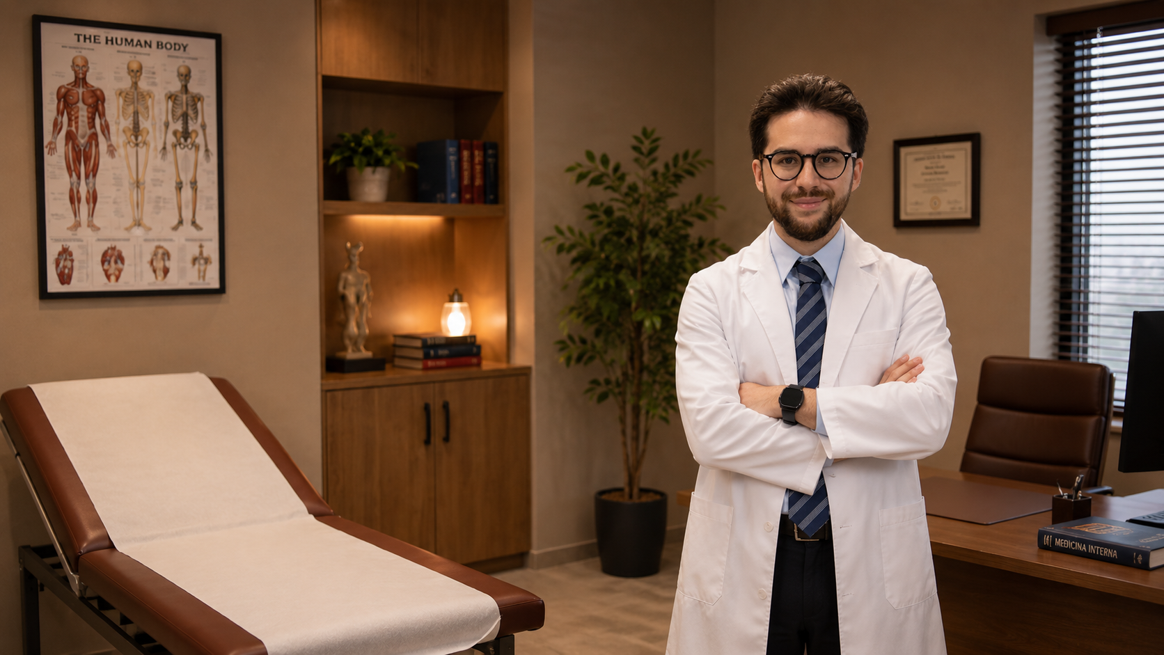 Dott. Luigi Ruggiero, gastroenterologo, nel proprio studio medico